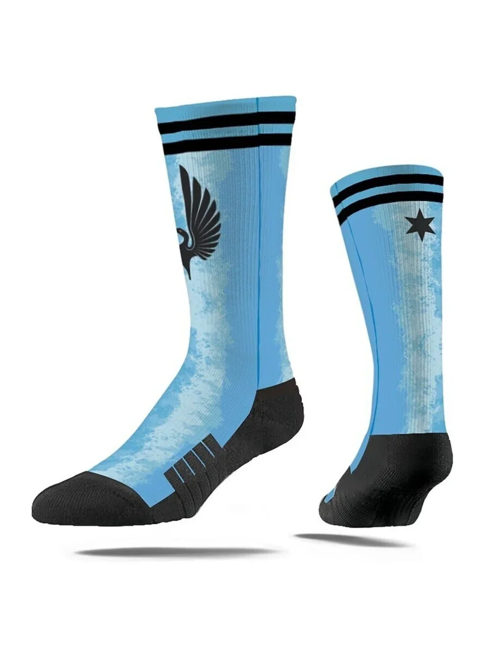 STRIDELINE FC Minnesota United Classic Knit Crew Socks Soccer Futball Club Men L